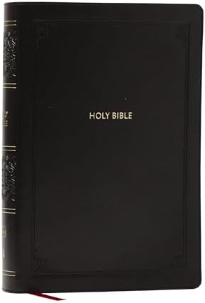 NKJV Giant Print End-of-Verse Reference Bible, Black Leathersoft